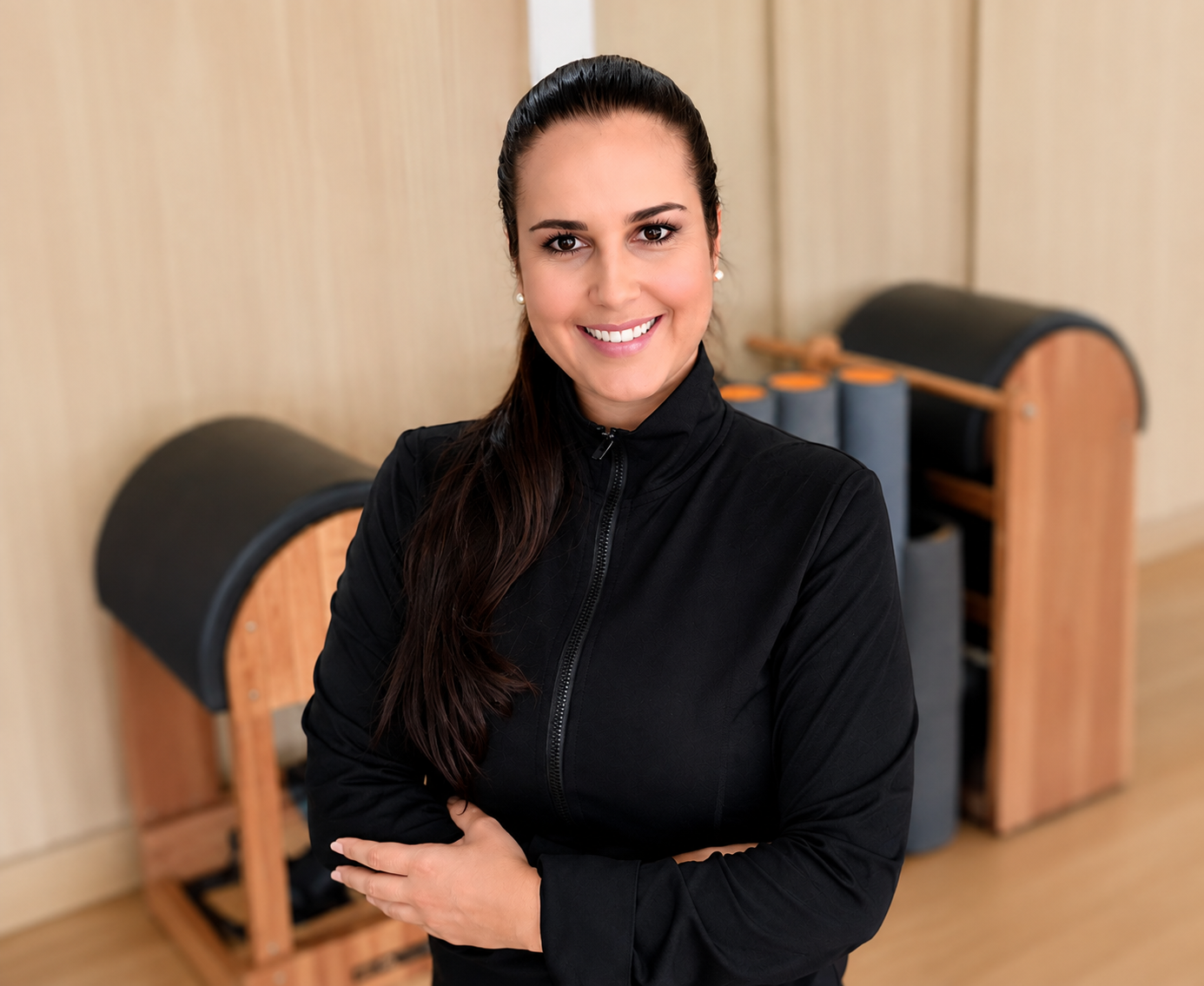 Lígia Bastos ensinando o Método Gestar Pilates